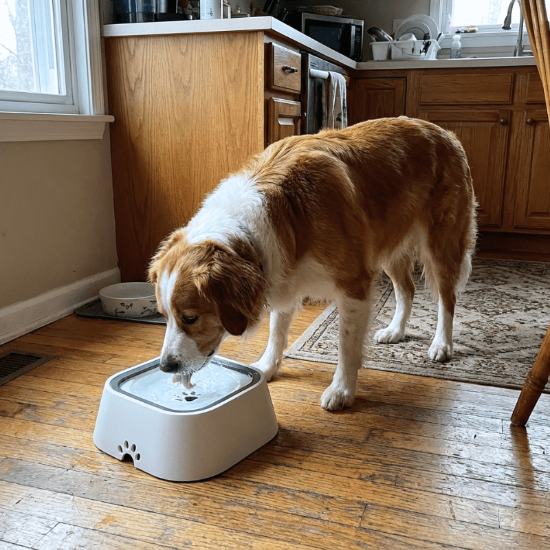 Anti-Spill Water Bowl by CleoPetra – design and key features