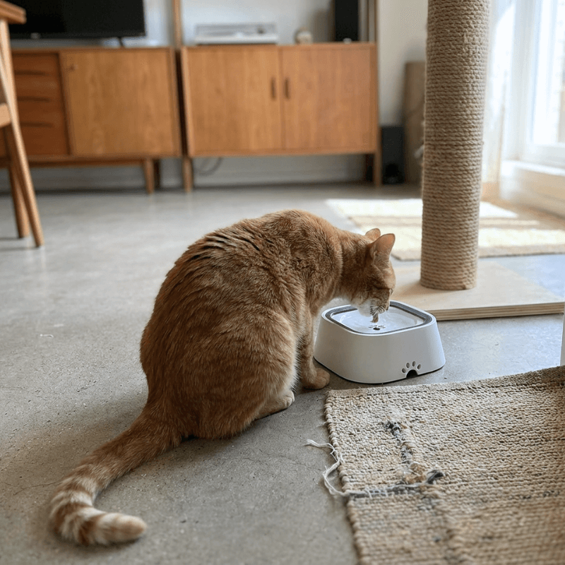 Anti-Spill Water Bowl by CleoPetra – components and operation