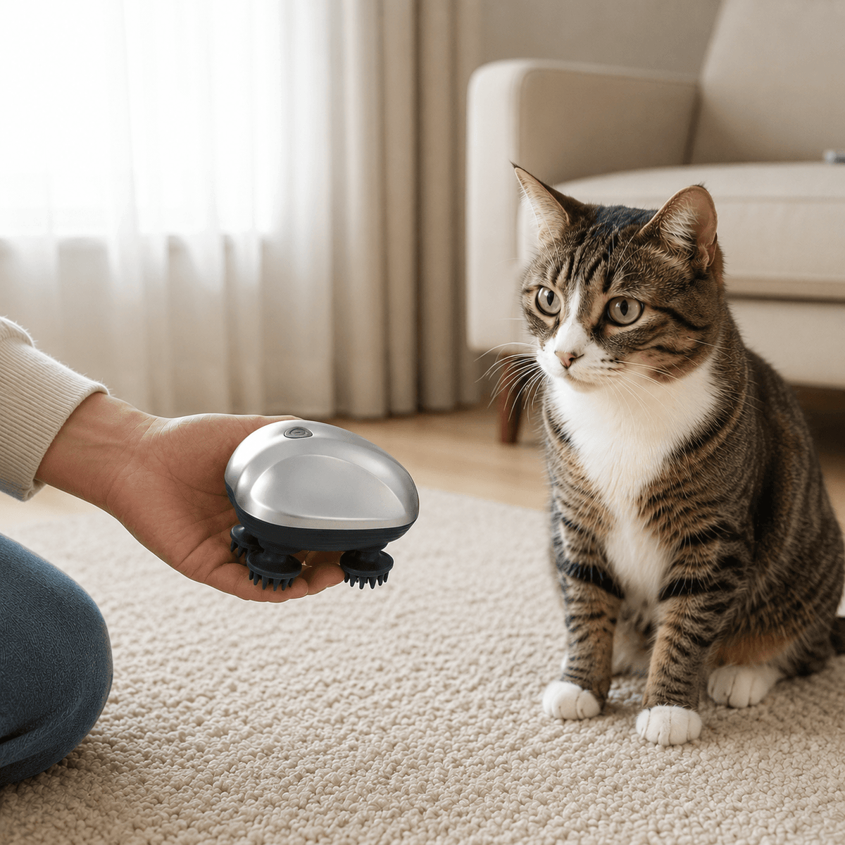 Friendly Automatic Pet Massager by CleoPetra – close-up product detail